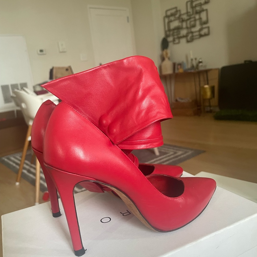 IRO red leather pumps size 39
